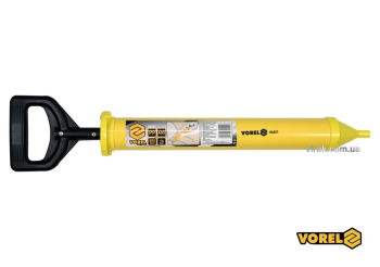 Шприц для нанесення будівельних сумішей VOREL: корпус Ø=60 мм, сопло Ø=10мм. l=660мм, пластиков [24]