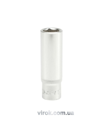 Головка торцева 6-гранна YATO : подовжена, квадрат 1/4", М= 11 мм, L= 50 мм [24/120/240]