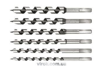 Набір свердл спіральних по дереву STHOR : Ø=10-20 мм, L= 230 мм. 6 шт. [10]