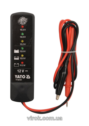 Тестер напруги акумуляторів YATO, до 12 В  [12/72]