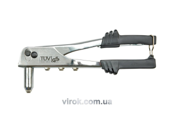 Заклепочник VOREL з металевим хромованим корпусом, l=250мм, Ø-2,4/3,2/4,0/4,8  [12/24]