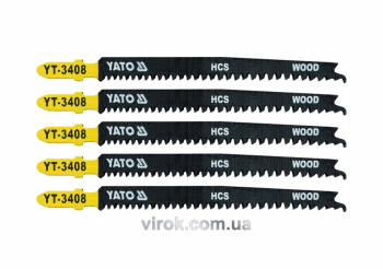 Полотно для електролобзика(дерево) YATO : 13TPI, L= 115 мм. Уп. 5 Шт. [50/250]