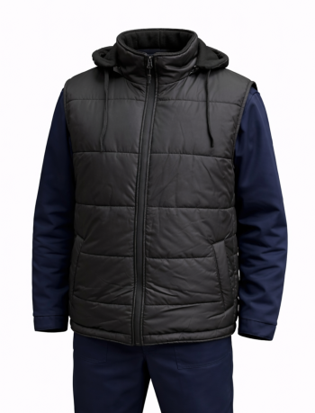 Жилет утеплений з капюшоном на флісі