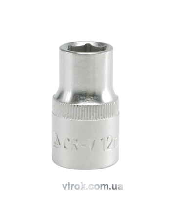 Головка торцева 6-гранна YATO : квадрат 1/2", М= 12 мм, L= 38 мм [12/120/240]