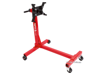 Візок для монтажу двигунів YATO з обертовим 360º кріпленням на метал. колесах; макс. вага- 450кг [1]