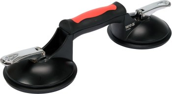 Присоски для монтажу скла YATO: 2 чашки Ø= 125 мм, m= 120 кг, 245х 125х 7 мм [20/160]