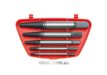 Набір екстракторів VOREL : М3-М18 (1/8" до 3/8",) N°1-5.  для гвинів 5 шт. [12/120]