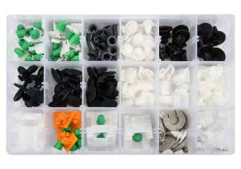 Шпинки для автосалоної обшивки AUDI YATO, різні, 12 типорозмірів, 160 шт. [20/320]