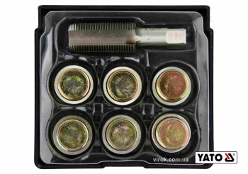Набір для ремонту оливних пробок YATO : з алюмінієвими прокладками, різьба- М20 х 1.5, 6 шт [10/40]
