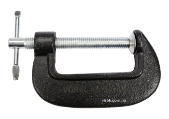 Струбцина з гвинтовим затиском "G" подібна VOREL; l= 50 мм [50]