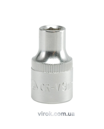 Головка торцева 6-гранна YATO : квадрат 1/2", М= 9 мм, L= 38 мм [12/120/240]