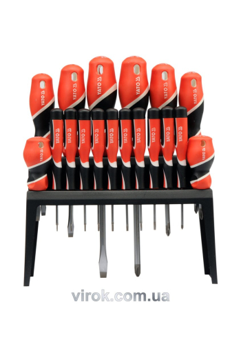 Набір викруток YATO : шліц SL (6), "Philips" PH (6), "Torx" (6). 18 Шт. [6/12]