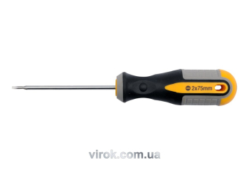 Викрутка плоска VOREL : SL2 х 75 мм. Cr-V [12/96/384]