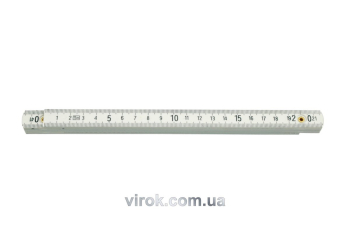 Метр складений пластмасовий VOREL : L= 2 м [12/120]