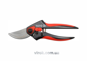 Секатор YATO : Заокруглені леза, Ø= 15 мм, L= 200 мм [12/72]