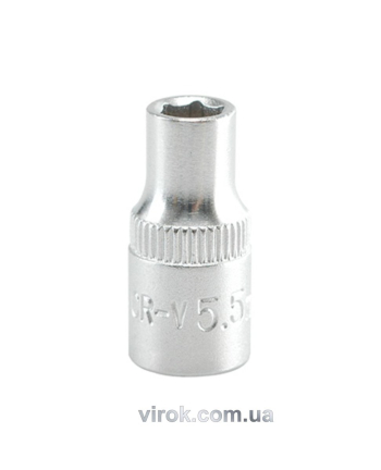 Головка торцева 6-гранна YATO : квадрат 1/4", М= 5,5 мм, L= 25 мм [24/240/400]