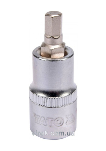 Головка торцева YATO квадрат 1/2 HEX M7, L= 55 мм [40/240]