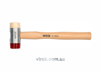 Молоток бляхарський YATO поліурет/нейлон. Ø= 45 мм з гікоров. ручкою, m=698 г [6/24]