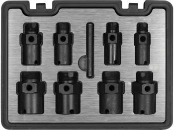 Набір для ремонту зовніш. і внутр. різьб YATO гвинтах М14/16/18/20/24/30х 1,5 мм; М27х 2,2мм, 9 шт