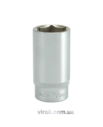 Головка торцева 6-гранна YATO : подовжена, квадрат 1/2", М= 30 мм, L= 76 мм [12/24/48]