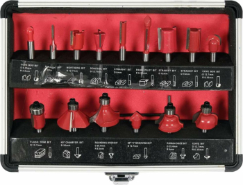 Фрези по дереву YATO зі шпинделем Ø= 6 мм, Ø= 3-32 мм, 15 шт [20]