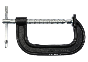 Струбцина з гвинтовим затиском "G" подібна VOREL; l= 100 мм [30]