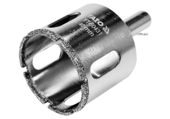 Свердло по гресу і кераміці YATO, Ø= 40 мм, при сухому і мокрому режимах [15/60]