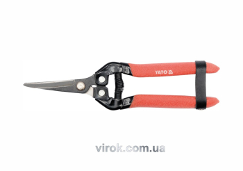 Секатор спеціалізований YATO : вигнутий, L= 185 мм [12/72]