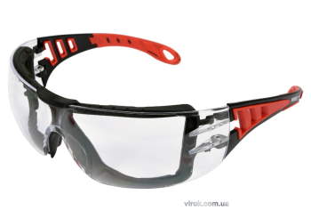 Окуляри захисні YATO відкриті, прозорі, зі зміцненими еластичними дужками [12/240]