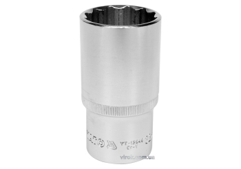 Головка торцева 12-гранна YATO : подовжена, квадрат 1/2", М= 32 мм, L= 77 мм [6/24/48]