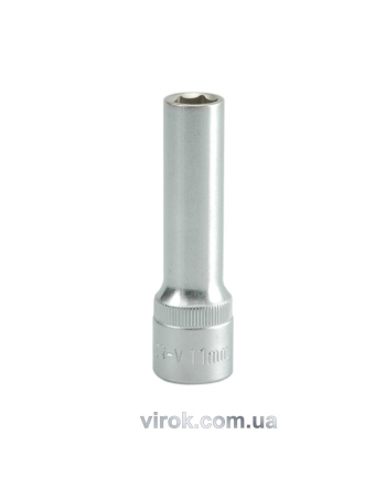 Головка торцева 6-гранна YATO : подовжена, квадрат 1/2", М= 11 мм, L= 76 мм [12/60/120]