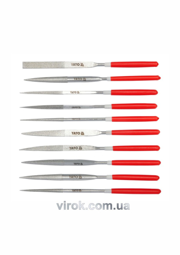 Надфіль алмазний YATO Набір, 4х160х50мм 10пр. [9/90]