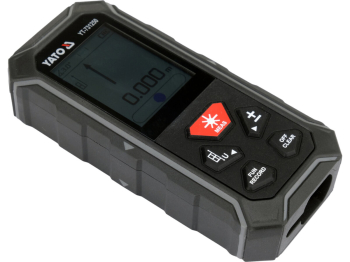 Дальномір лазерний 2 напрямний YATO LCD- дисплей, дальн- 2х 100м, пох ±2мм, живл акум 3,7В 850мАГод
