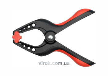 Струбцина пружинна- "прищіпка", пластикова YATO : L= 150 мм, роб. висота/глиб.- 55/68 мм [12/120]