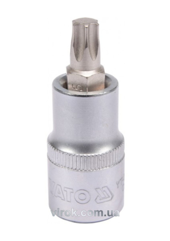 Головка торцева YATO квадрат 1/2 "TORX" Т45, L= 55 мм [40/240]