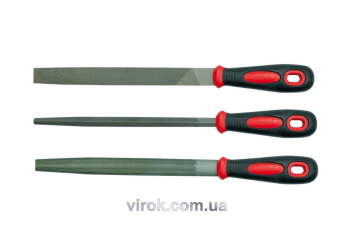 Напильники VOREL : L= 200мм, Набір 3 Шт/Уп. [10/20]