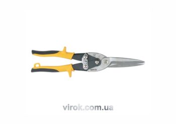 Ножиці по металу YATO : L= 290 мм, прямі подовжені, Cr-Mo [6/36]