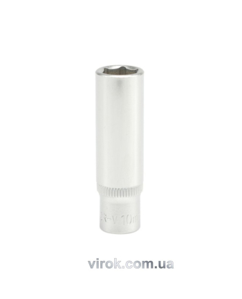 Головка торцева 6-гранна YATO : подовжена, квадрат 1/4", М= 10 мм, L= 50 мм [24/240/480]