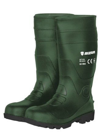 Чоботи гумові зі сталевим підноском зелені BALTIMORE GREEN