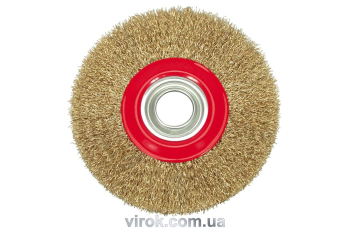 Щітка - крацовка для точильного станка VOREL латунна. сталь Ø-125мм [12/72]