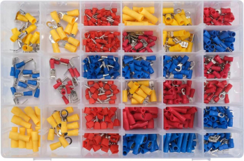 Набір електричних роз'ємів з ізоляцією і клем YATO : 600 шт, в футлярі [20/320]