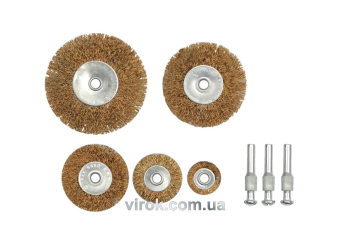 Щітка - крацовка VOREL , Набір плоских 5шт.  [20/120]