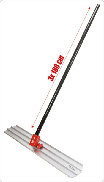 Планка розгладжувльна по бетону з вібраційн головкою YATO, 120х20см, з складним держаком 3х180см [1]