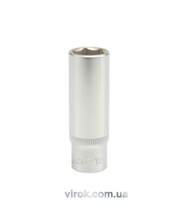 Головка торцева 6-гранна YATO : подовжена, квадрат 1/4", М= 12 мм, L= 50 мм [24/120/240]