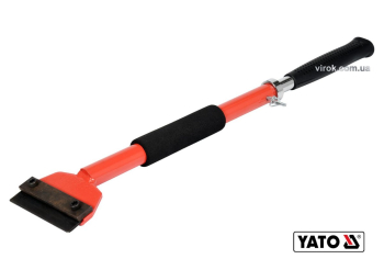 Скребок YATO ударний телескопічний для збивання твердих розчинів: L=58-82 см, сталеве лезо-10 см [6]