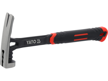 Молоток сталевий монолітний YATO з цвяходером, m= 500 г [6/18]