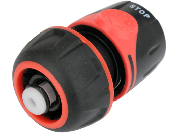 Муфта швидкоз'єднувальна з "STOP" функцією YATO для водяних шлангів Ø= 3/4" з ABS, PP, TPR матеріал