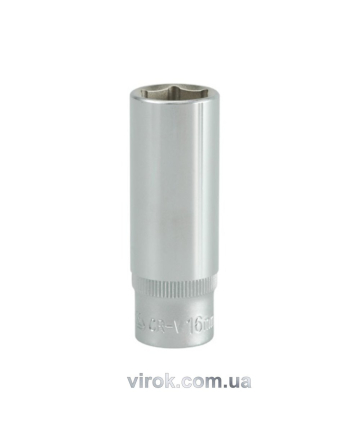 Головка торцева 6-гранна YATO : подовжена, квадрат 3/8", М= 16 мм, L= 63 мм [12/60/120]