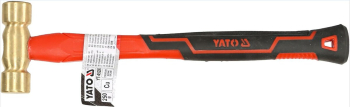 Молоток з мідним обухом YATO m= 800 г, скловолокниста ручка [6/24]