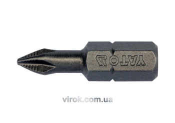Насадка викруткова YATO : "Philips" PН1 x 25 мм. HEX 1/4". 10 (Уп/Шт.) [25/200]